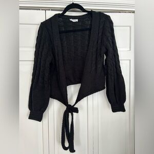 South Moon Under Tie Front Cable knit Sweater